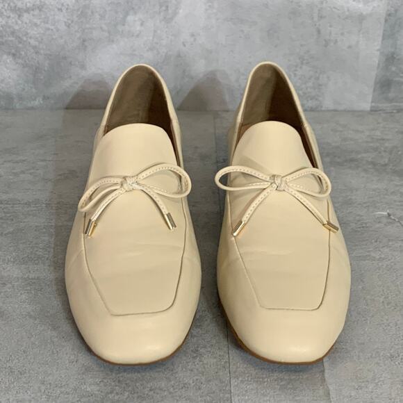 AEROSOLES Off White Mila Round-Toe Slip-On Stacked Block Heel Loafers SZ 9.5 - Picture 3 of 7